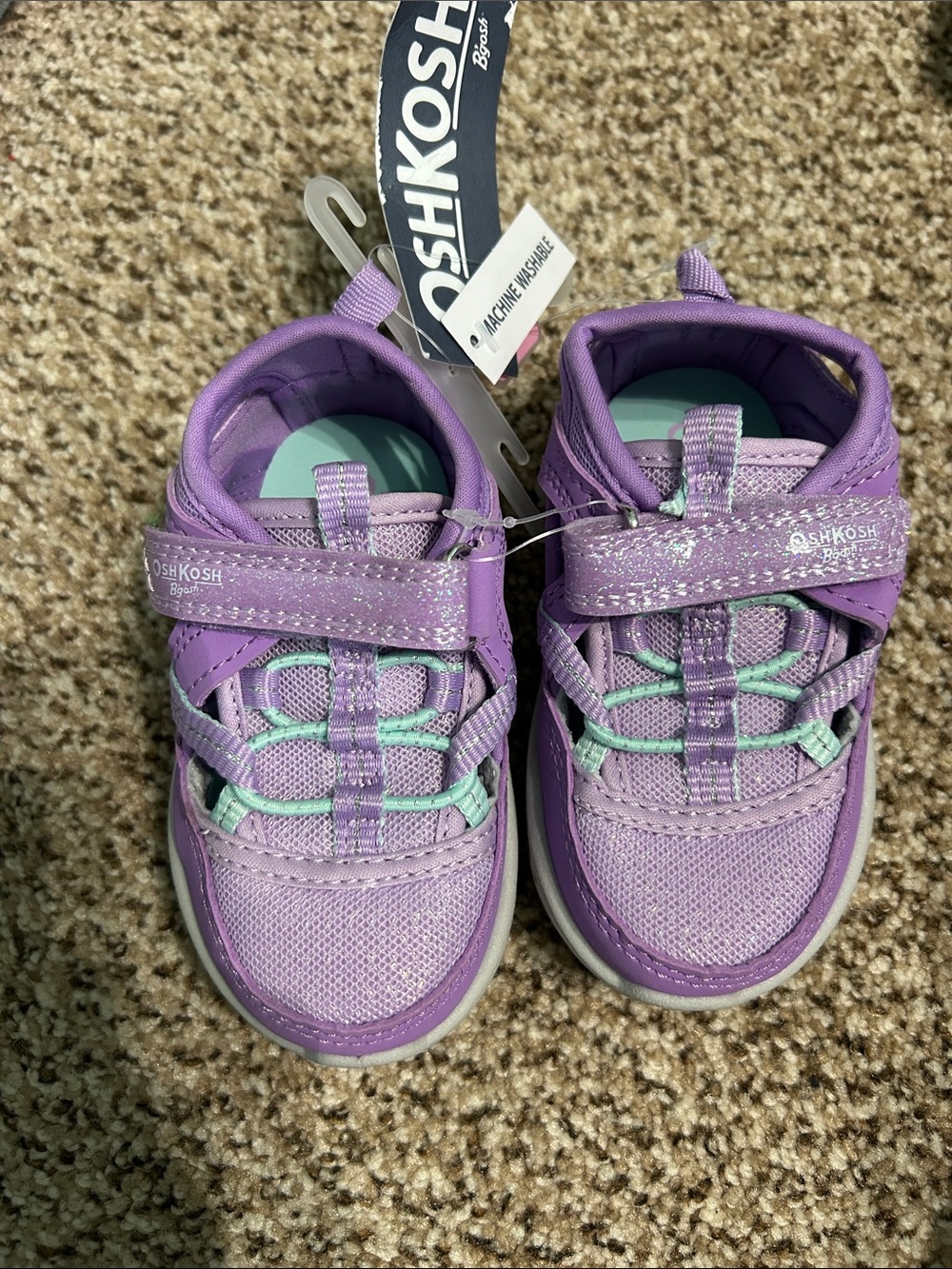 OshKosh B'gosh Lavender and Sea Foam Kids Sneakers